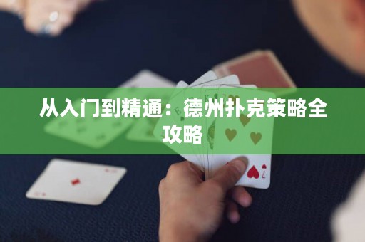 从入门到精通：德州扑克策略全攻略