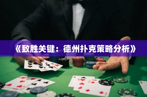 《致胜关键：德州扑克策略分析》