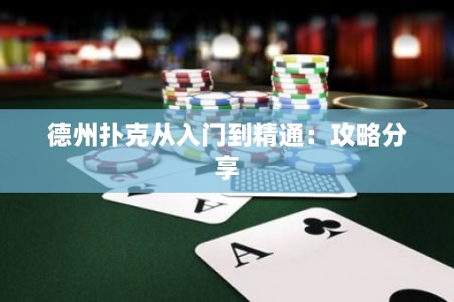 德州扑克从入门到精通：攻略分享