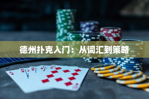 德州扑克入门：从词汇到策略