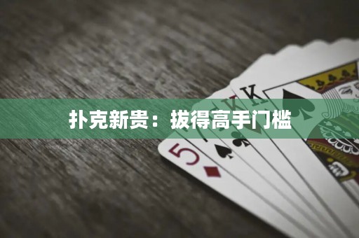 扑克新贵：拔得高手门槛