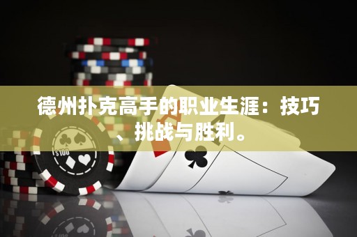 德州扑克高手的职业生涯：技巧、挑战与胜利。