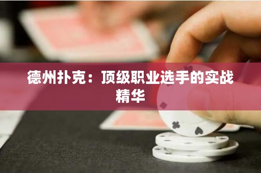 德州扑克：顶级职业选手的实战精华