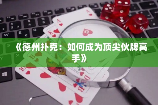 《德州扑克：如何成为顶尖伙牌高手》